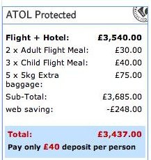 Travel - Thomson price